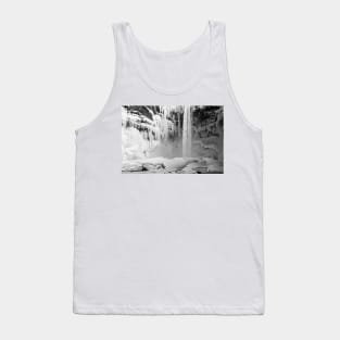 Frozen Waterfall, B&W Tank Top